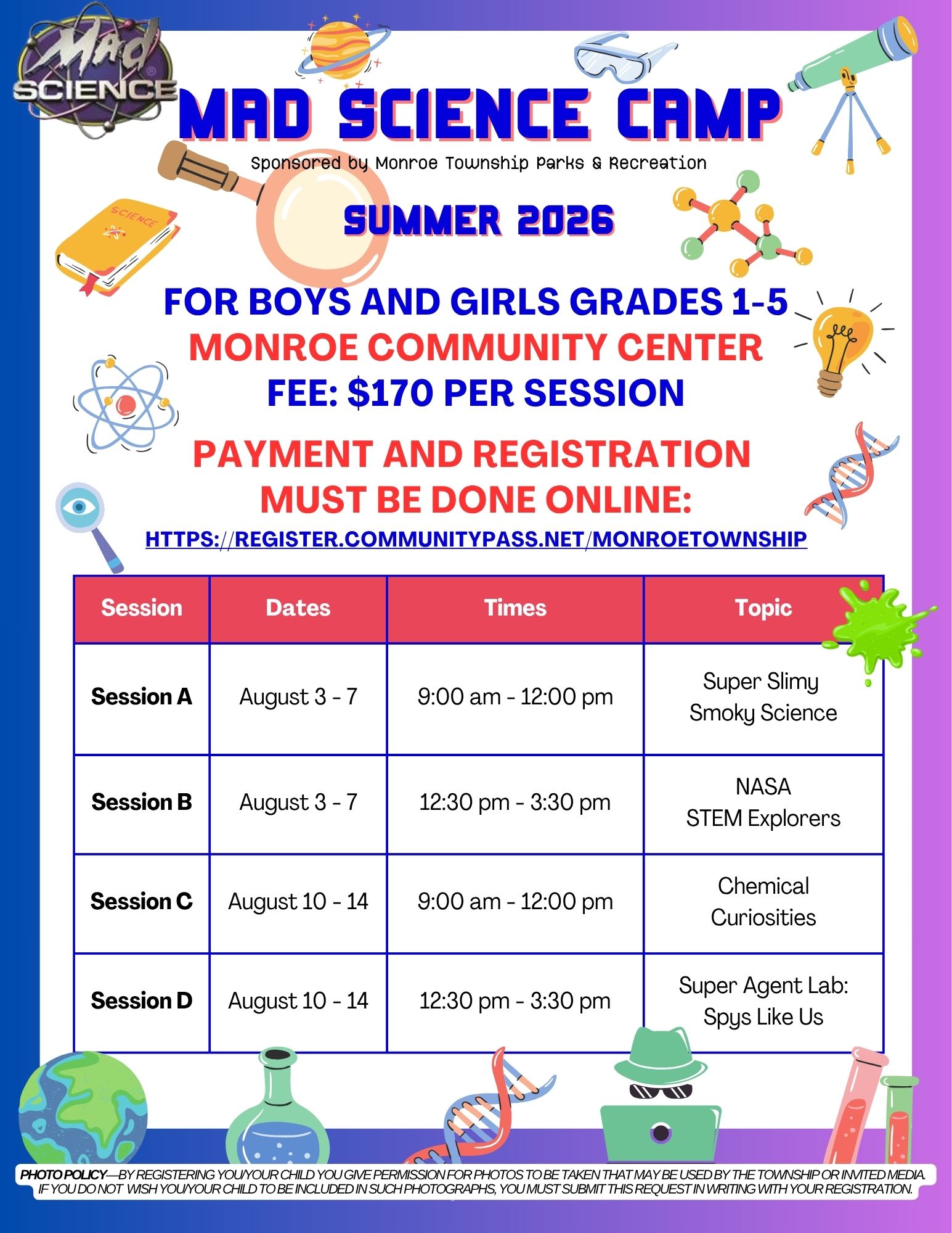 MAD SCIENCE CAMP 2026